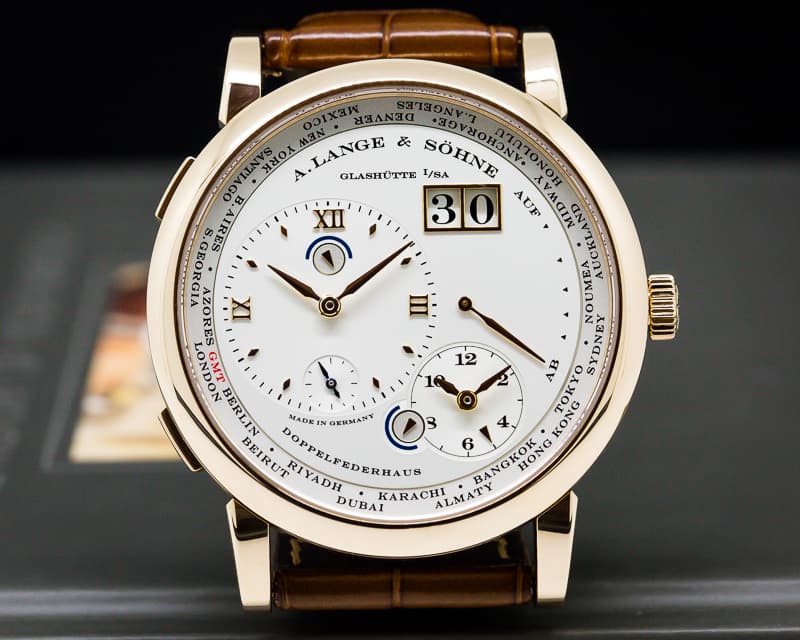 A. Lange and Sohne Lange 1 Time Zone 18K Rose