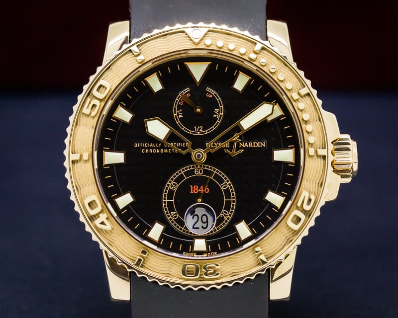 Ulysse Nardin Maxi Marine Diver Black RG / Rubber