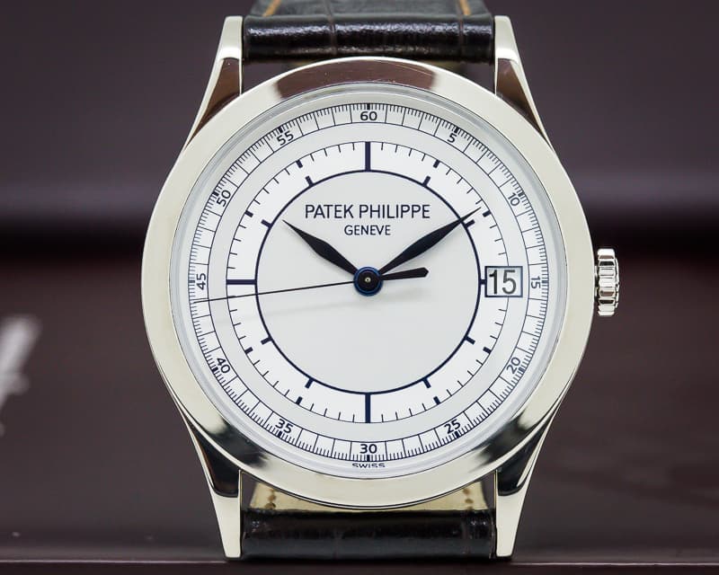 Patek Philippe Calatrava 18K White Gold Sector Dial 