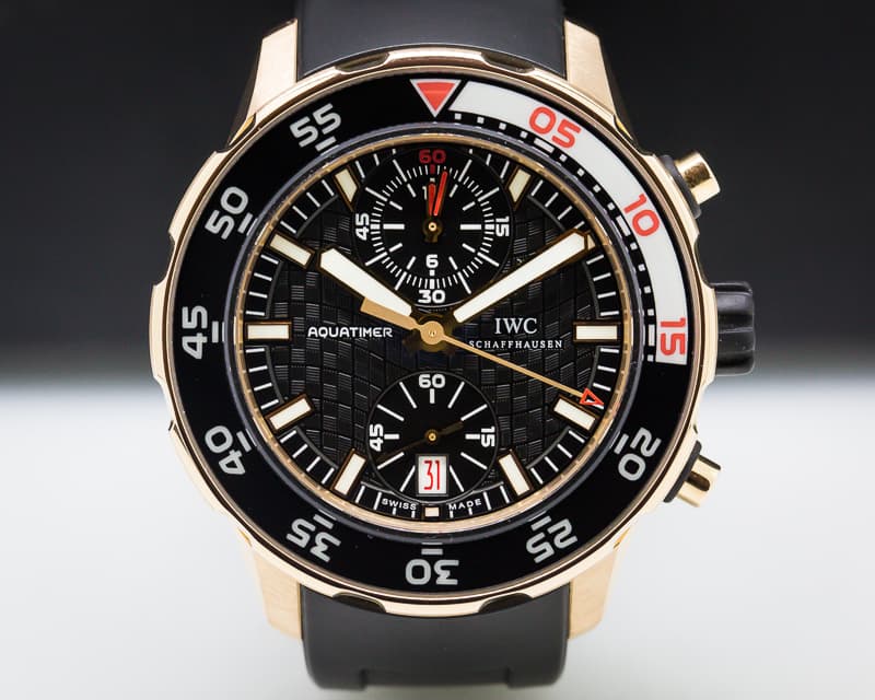 IWC IW 18K Rose Gold Aquatimer Flyback Chronograph Rubber 