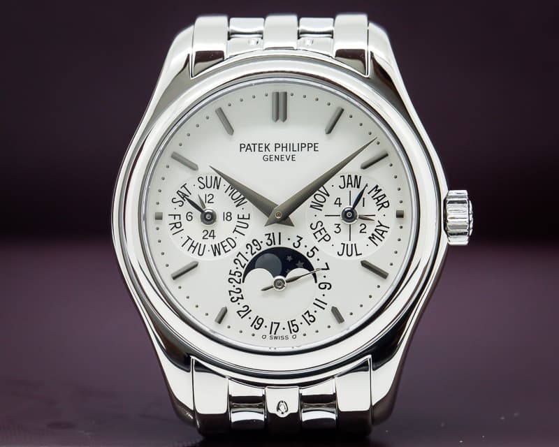 Patek Philippe Perpetual Calendar 18K White Gold Bracelet COMPLETE