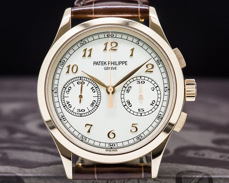 Patek Philippe Chronograph 18K Rose Gold Silver Dial 