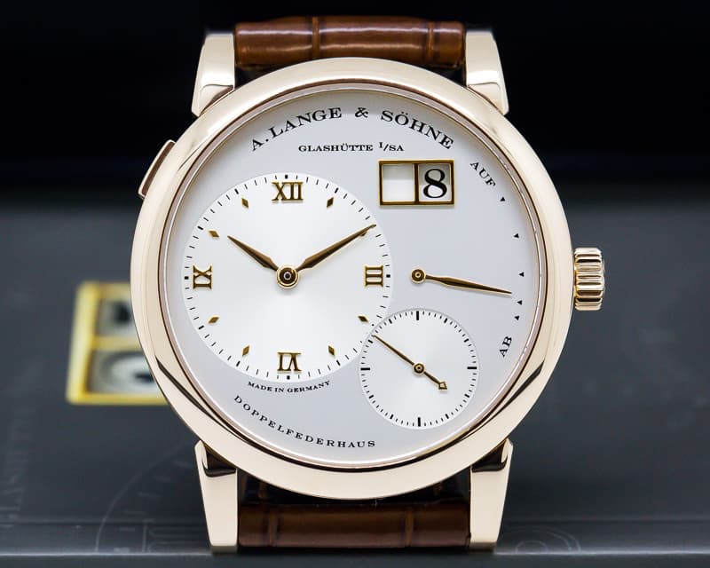 A. Lange and Sohne Lange 1 18K Rose Gold Silver Dial