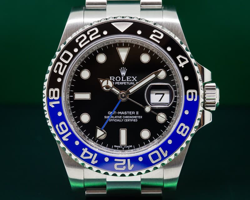Rolex BLNR GMT Master II Ceramic Black & Blue SS 
