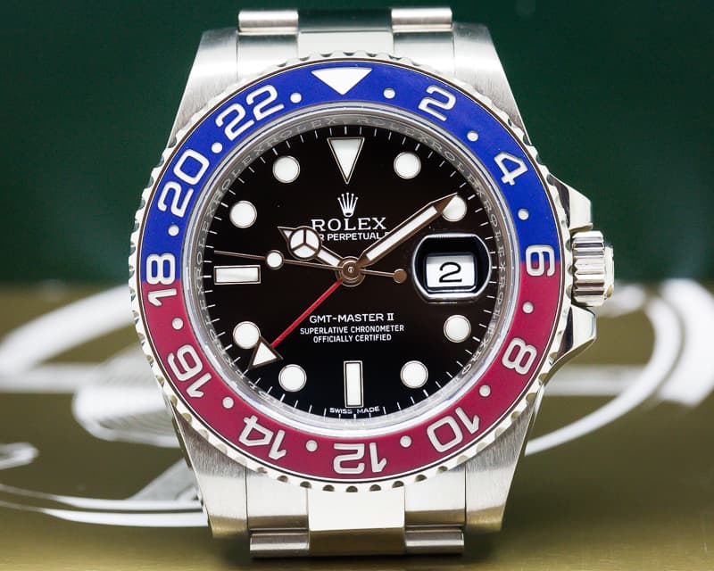 Rolex GMT Master II Blue / Red 18K White Gold 