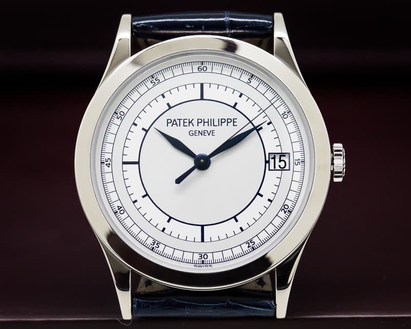 Patek Philippe Calatrava 18K White Gold Sector Dial 