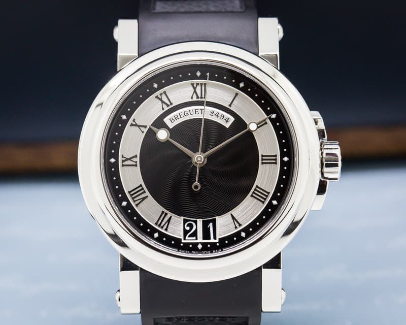 Breguet Marine Big Date Black Dial SS / Rubber 