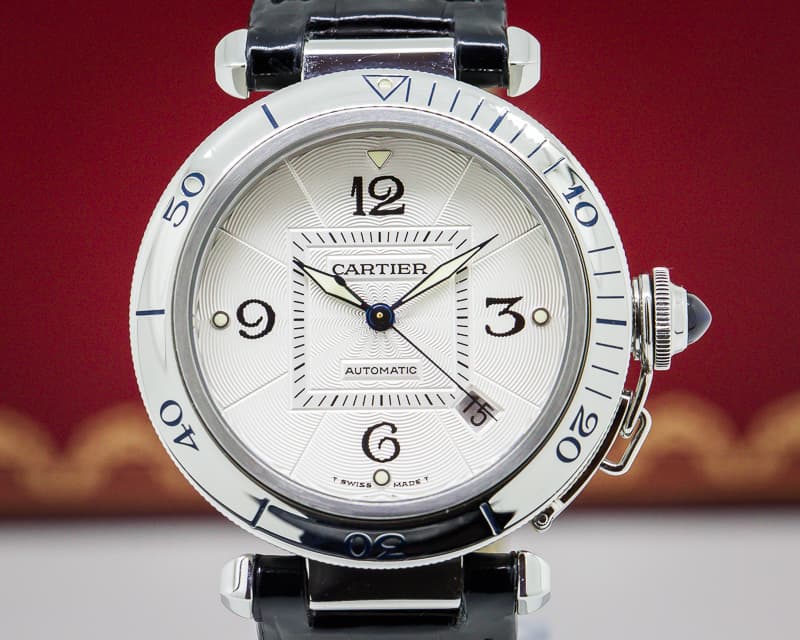 Cartier Pasha Automatic Silver Dial SS 38MM