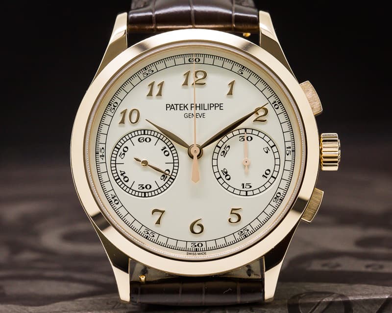 Patek Philippe Chronograph 18K Rose Gold Silver Dial 