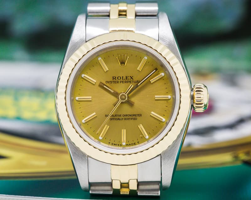 Rolex Oyster Perpetual Ladies Datejust Champagne Dial