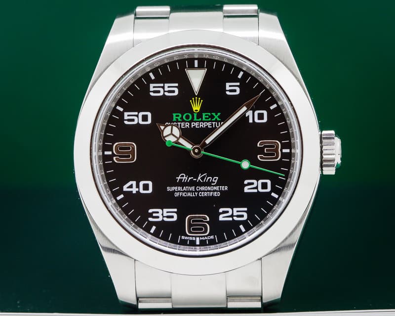 Rolex Air King Black Dial SS 