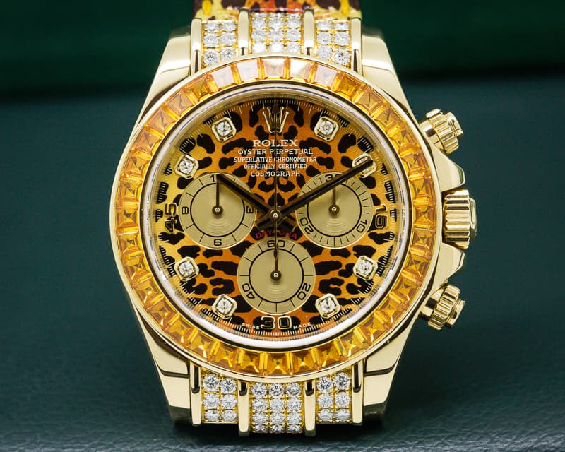 Rolex Cosmograph Daytona 18k Yellow Gold / Diamonds LEOPARD