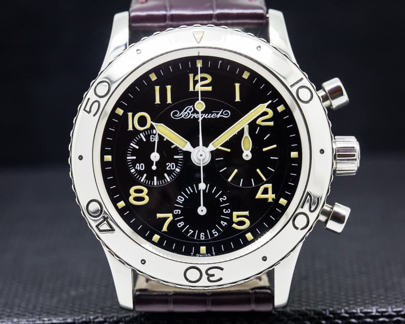 Breguet Type XX Aeronavale Black Dial SS 