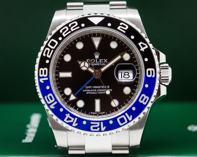 Rolex BLNR GMT Master II Ceramic Black & Blue SS 