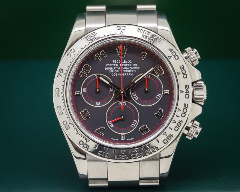 Rolex Daytona Slate Arabic 18K White Gold 
