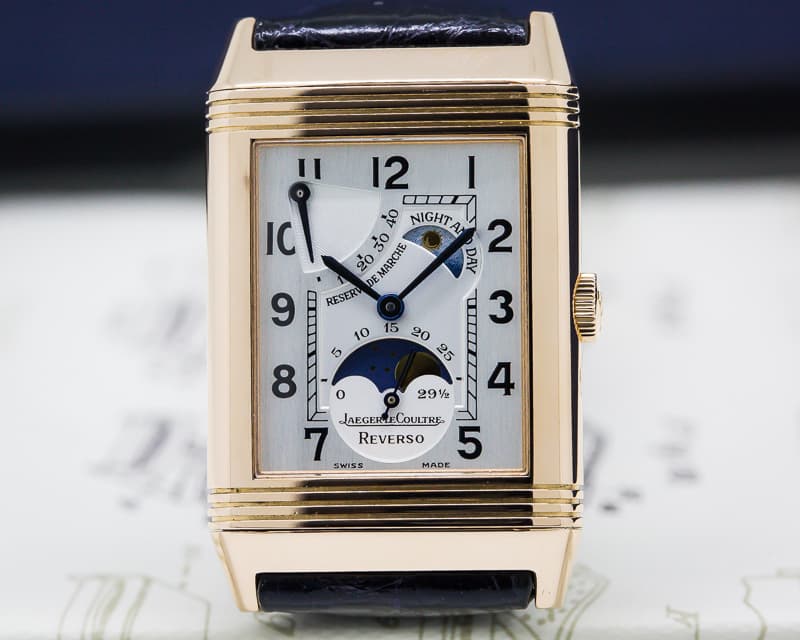 Jaeger LeCoultre Reverso Sun Moon Power Reserve 18K Rose Gold