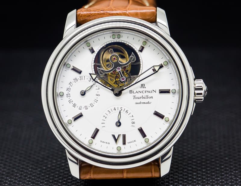 Blancpain Leman Tourbillon 8 Day Power Reserve White Dial SS Automatic