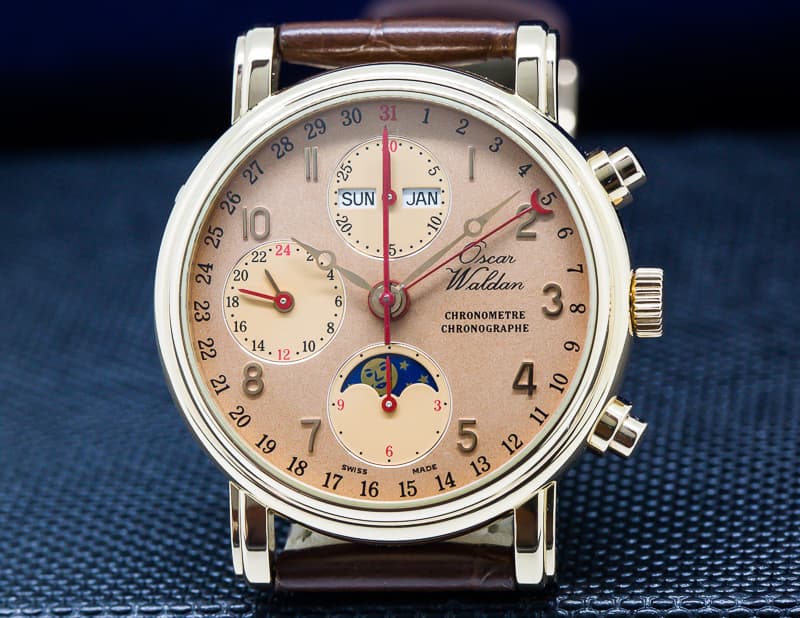Oscar Waldan Oscar Waldan Triple Calendar Chronometre Chronographe 18K Rose Gold
