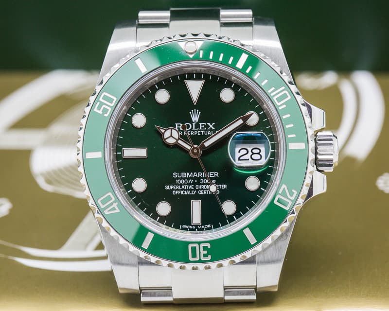 Rolex Submariner Green Ceramic Bezel Green Dial SS