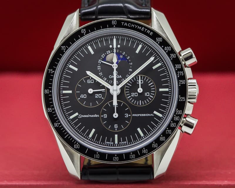 Omega Speedmaster Moon Phase Manual Wind SS