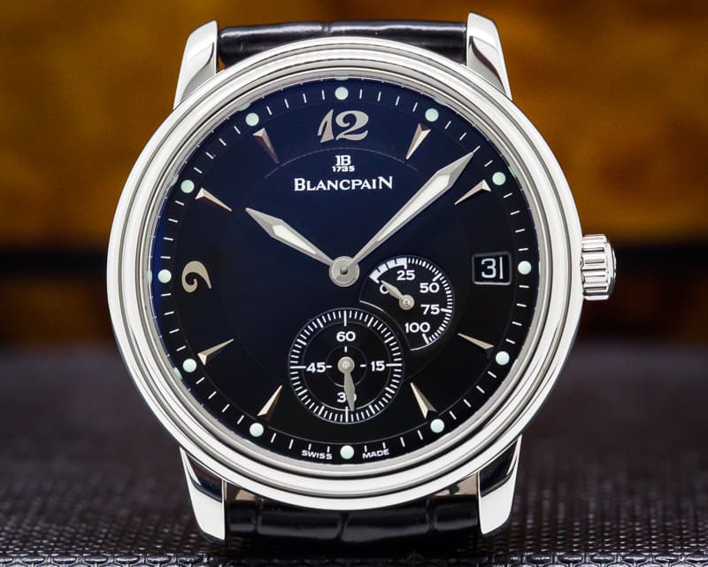 Blancpain Villeret Ultra Slim Power Reserve SS Black Dial