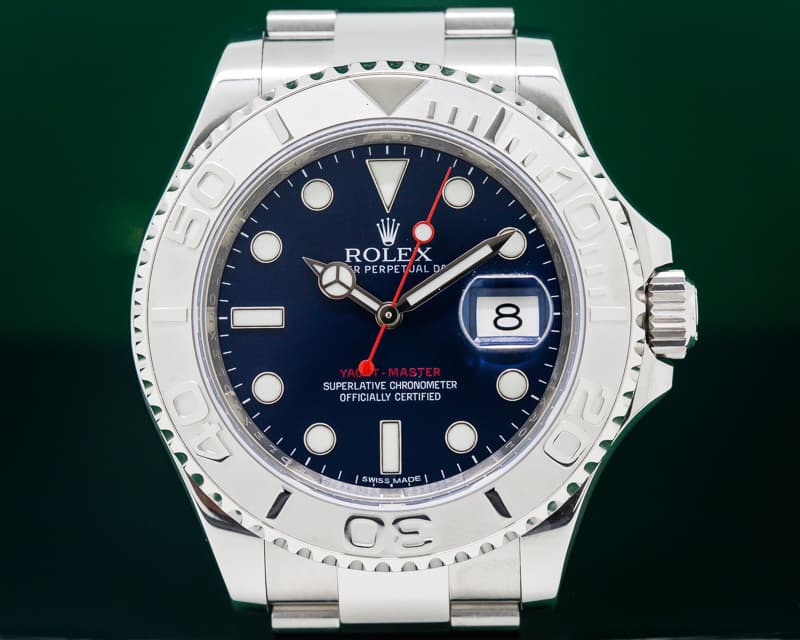 Rolex Yacht Master SS Blue Dial / Platinum Bezel 