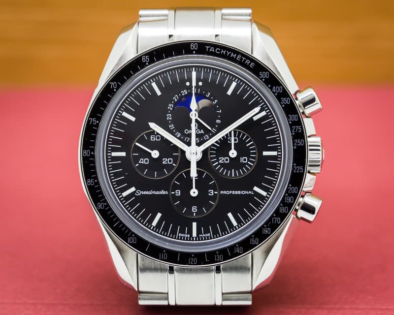 Omega Speedmaster Moon Phase Manual Wind SS 