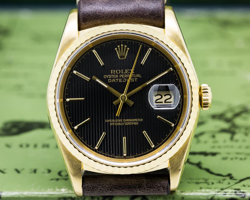 Rolex Datejust 18K with 18K Tang Buckle
