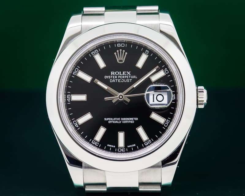 Rolex Datejust II SS Black Dial 