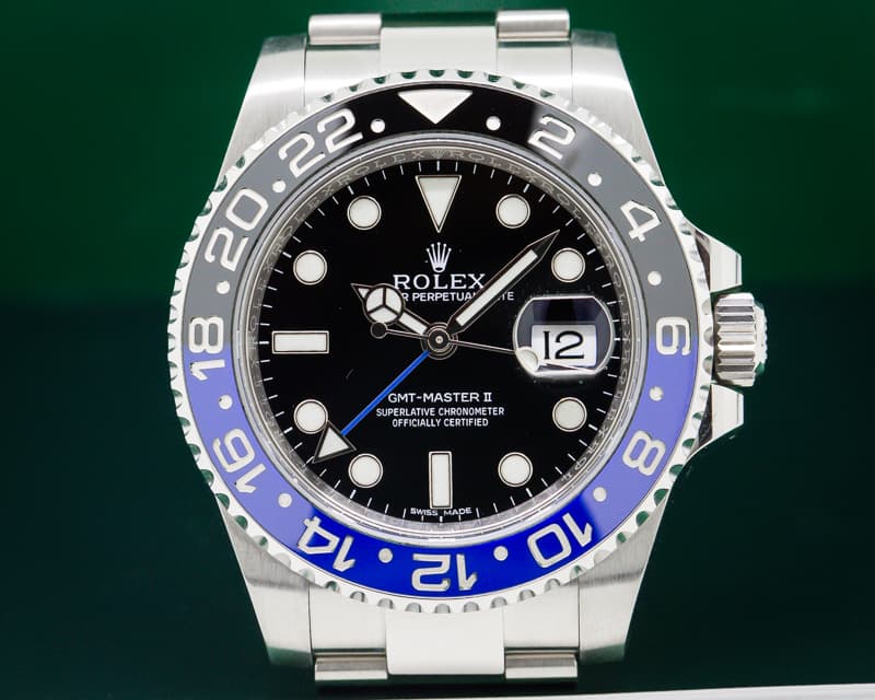 Rolex BLNR GMT Master II Ceramic Black & Blue SS 