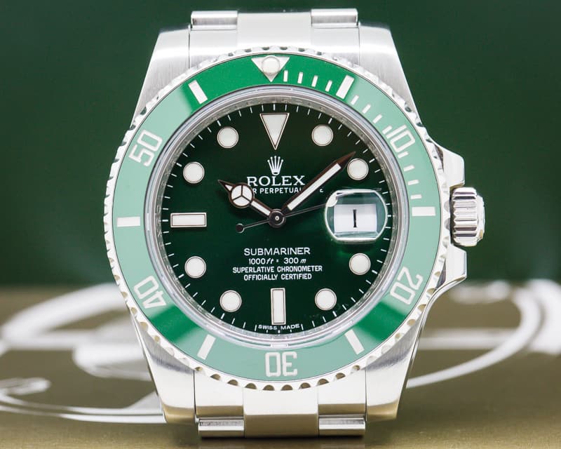 Rolex Submariner Green Ceramic Bezel Green Dial SS