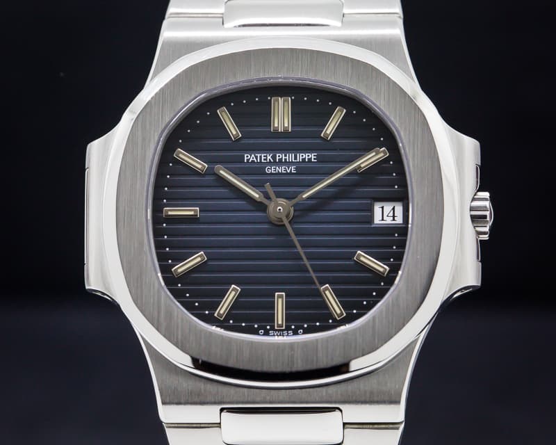 Patek Philippe Nautilus Mid Size Automatic Blue Dial SS NICE