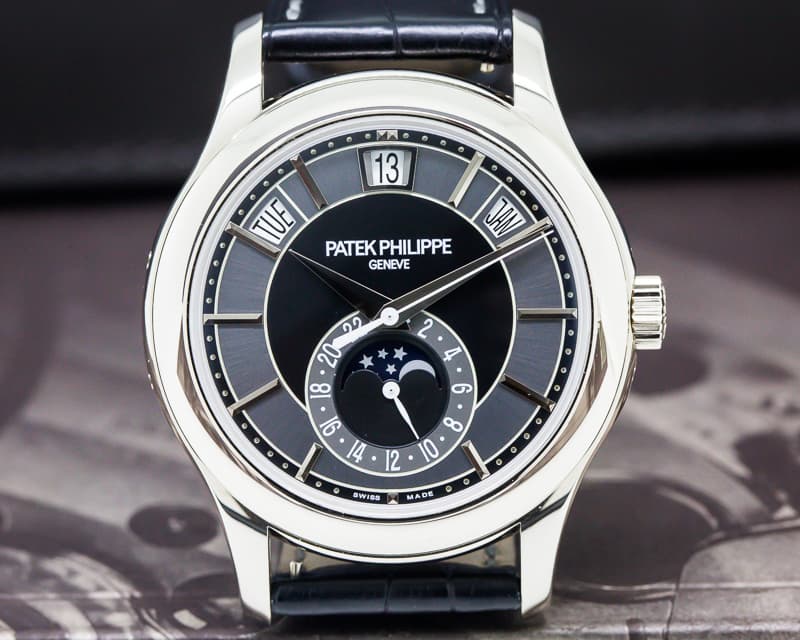 Patek Philippe Annual Calendar Rhodium Dial 18K White Gold  

