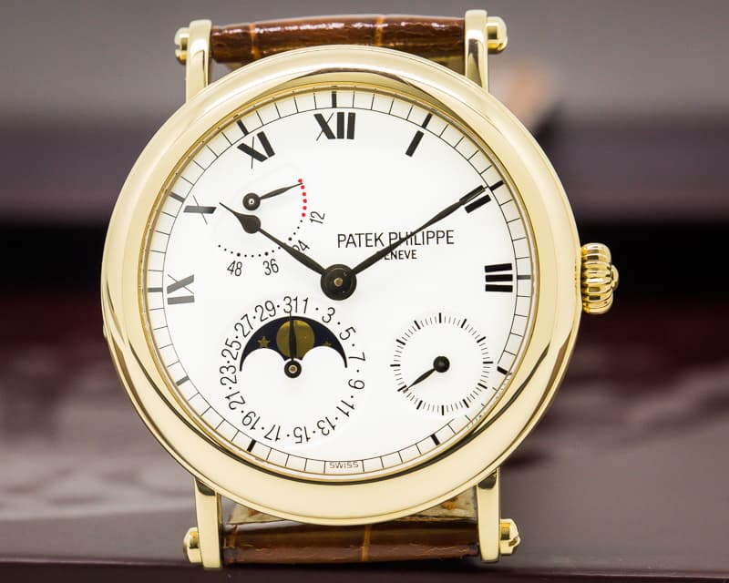 Patek Philippe Power Reserve Moonphase 18K Yellow Gold 