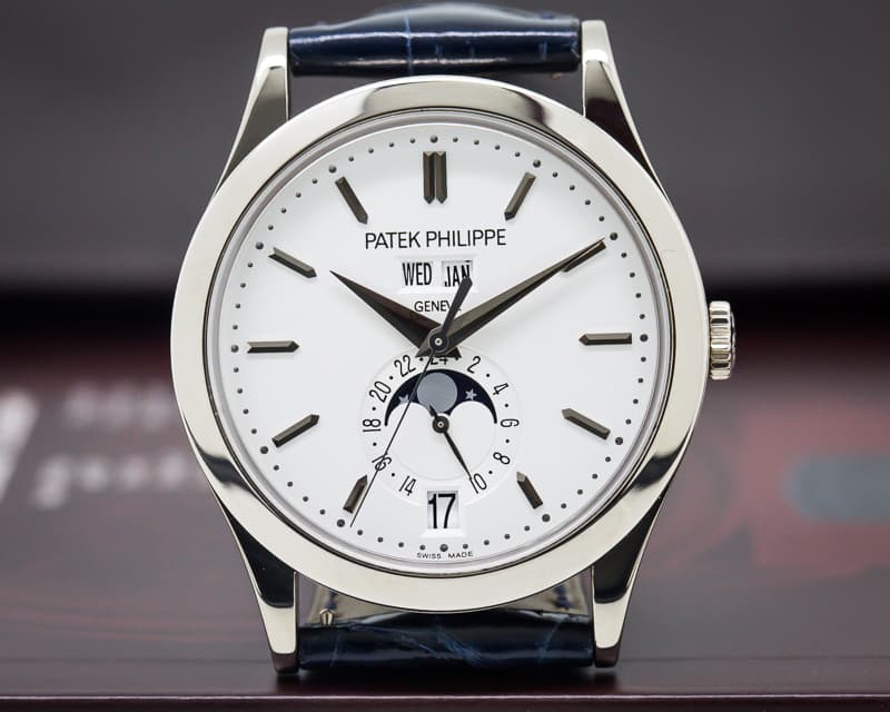 Patek Philippe Annual Calendar Silver Dial 18K White Gold 
