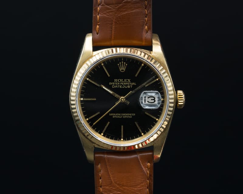 Rolex Datejust 18k Yellow Gold / Black Dial