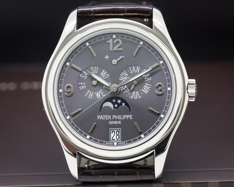 Patek Philippe Annual Calendar 18K White Gold Slate Dial 