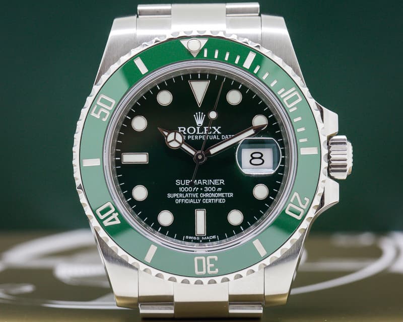 Rolex Submariner Green Ceramic Bezel Green Dial SS