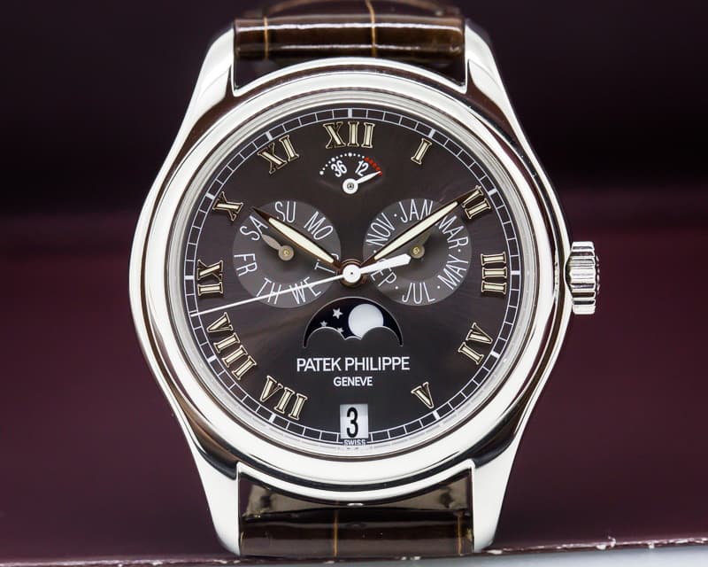 Patek Philippe Annual Calendar Power Reserve Grey Dial Platinum 