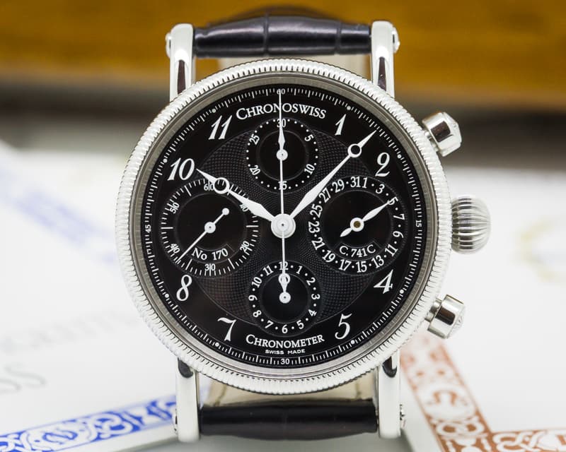 Chronoswiss Chronometer Chronograph SS Black Dial