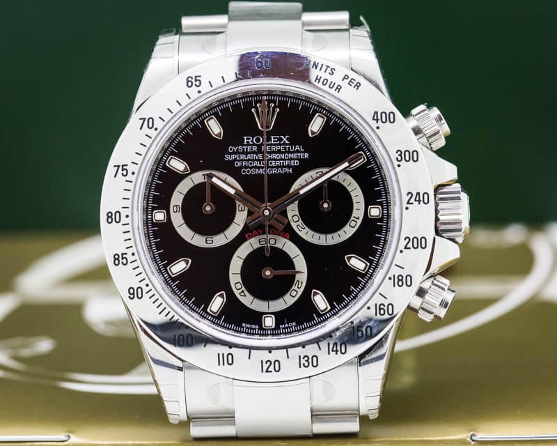 Rolex Daytona Black Dial SS / SS UNWORN / STICKERS / FULL SET 