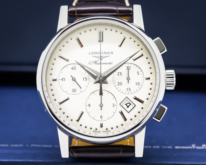 Longines Heritage Chronograph White Dial Automatic SS