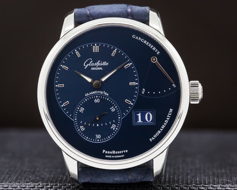 Glashutte Original PanoReserve Manual Wind Blue Dial SS/SS Deployant 
