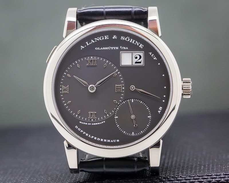A. Lange and Sohne Lange 1 Grey Slate Dial White Gold 