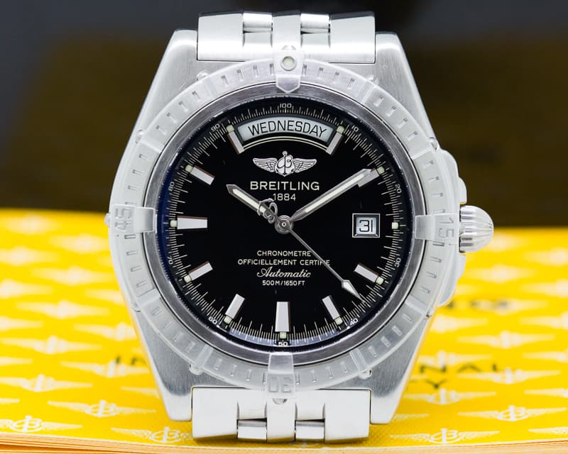 Breitling Headwind Day Date SS / SS Black Dial 