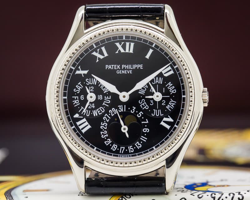 Patek Philippe Perpetual Calendar 18K White Gold / Black Roman Dial Limited