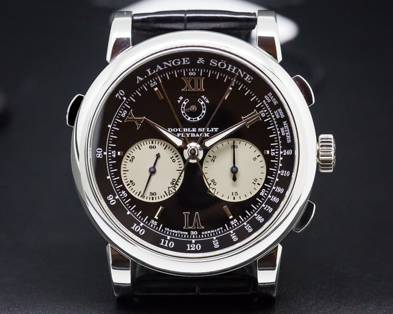 A. Lange and Sohne Datograph Double Split Black Dial Platinum COMPLETE