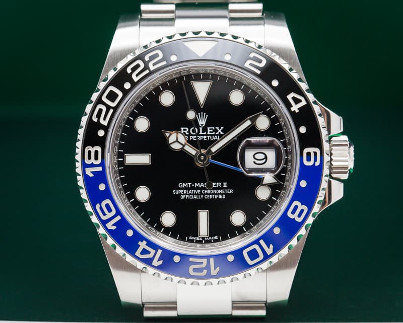 Rolex GMT Master II Ceramic Black & Blue "Batman" SS 