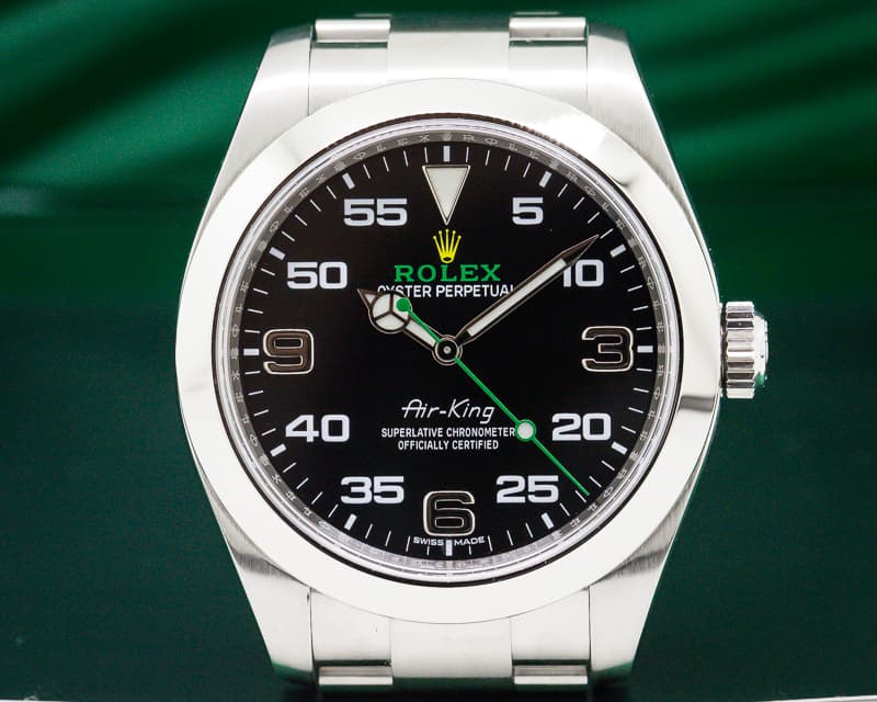 Rolex Air King Black Dial SS 