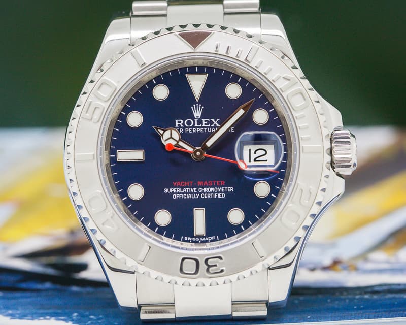 Rolex Yacht Master SS Blue Dial / Platinum Bezel 